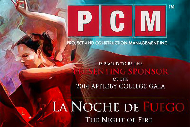 PCM is proud to be the presenting sponsor of the 2014 Appleby College Gala